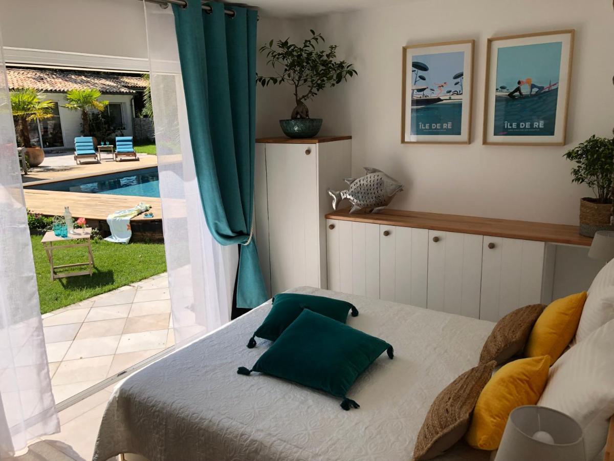 LA MAISON DE LA DUNE - Jacuzzi 1ère séance offerte - Piscine chauffée avec Abri Amovible - Plage située à 200m, accès direct par le bois - Borne VE La Couarde-sur-Mer Exterior foto